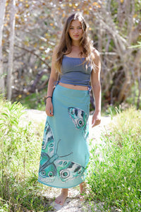 2023 Skirt - Sachi - Butterfly - Aqua