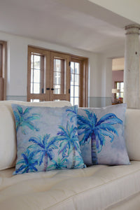Cushion Cover - Heart of Palms - Blue