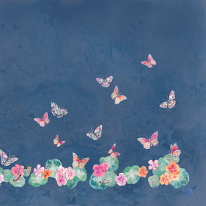 Sarong - Floral Flutter - Blue